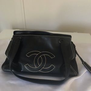 Vintage Chanel black bag.